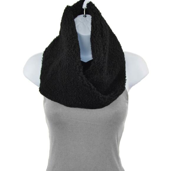 New! Rachel Roy Women's Layla Faux Fur Neck Warmer Snood Scarf Black - Picture 1 of 3